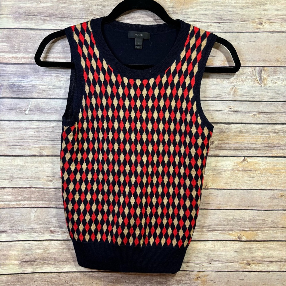 J crew Jackie merino wool sweater vest EUC Size XS